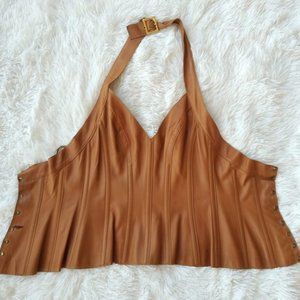 Dolce and Gabbana Vintage Leather Sexy Top